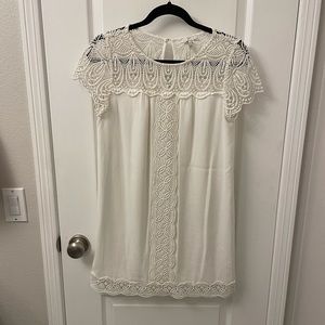 Joie Silk & Embroidered Mini Dress